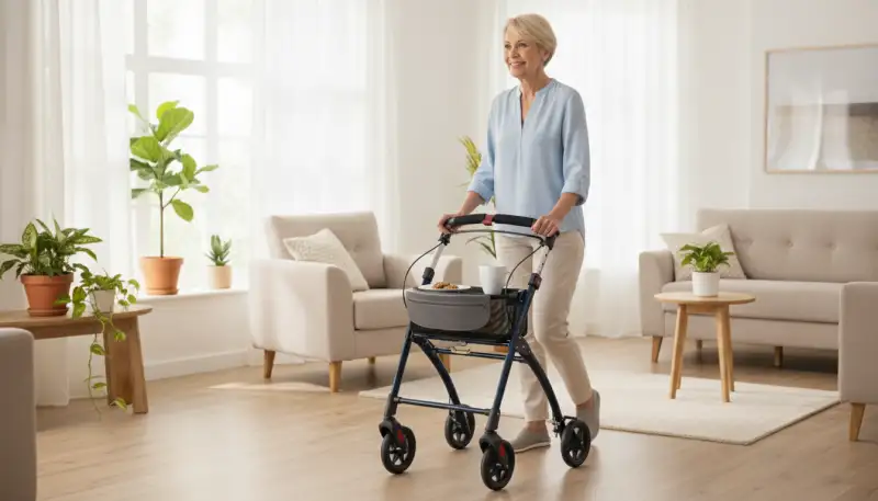 Mehr Bewegungsfreiheit: Kompakter Indoor Rollator