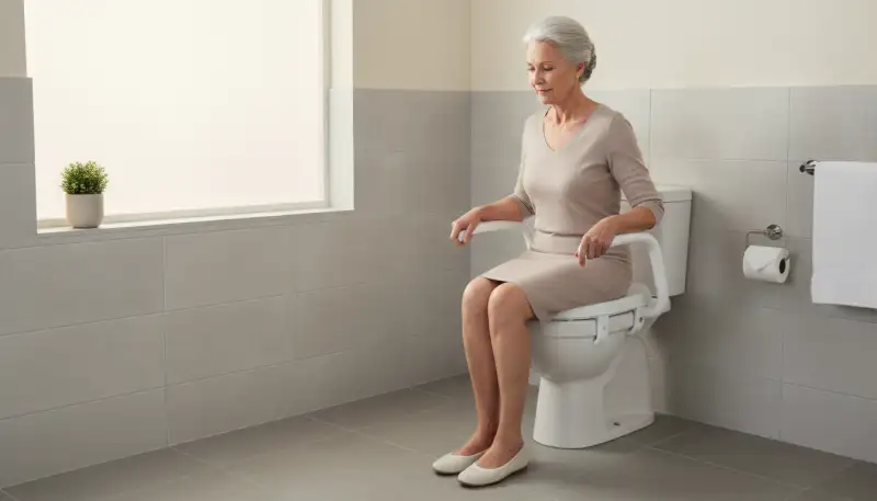 Mehr Sicherheit: WC-Sitzerhöhung mit Armlehnen